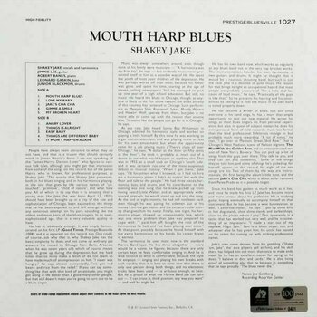 Disco de vinil Shakey Jake - Mouth Harp Blues (2 LP) - 2