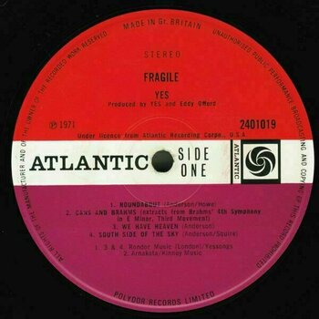 Vinyl Record Yes - Fragile (LP) - 5