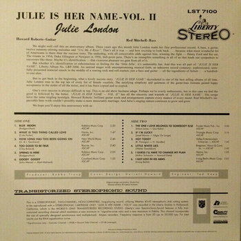 Vinyl Record Julie London - Julie Is Her Name Vol. 2 (LP) - 2