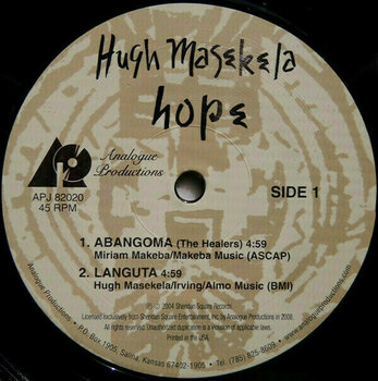 Disco de vinilo Hugh Masekela - Hope (2 LP) - 7