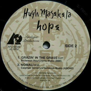 Disco de vinil Hugh Masekela - Hope (2 LP) - 8