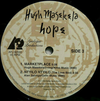 Disco de vinilo Hugh Masekela - Hope (2 LP) - 9