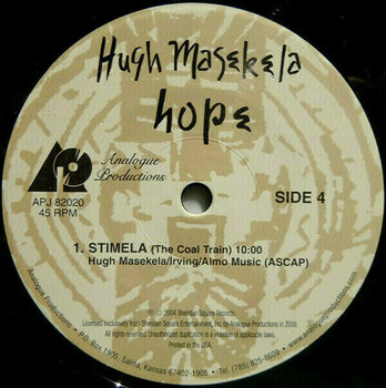 Disco de vinilo Hugh Masekela - Hope (2 LP) - 10