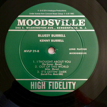 Vinylskiva Kenny Burrell - Bluesy Burrell (LP) - 5