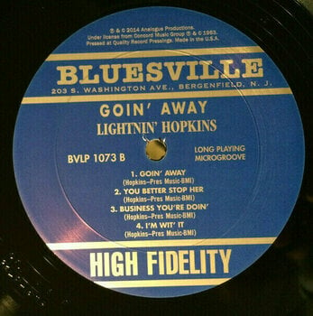 Vinyl Record Lightnin' Hopkins - Goin' Away (LP) - 6