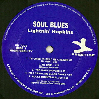 Hanglemez Lightnin' Hopkins - Soul Blues (LP) - 4