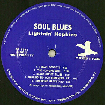Vinylskiva Lightnin' Hopkins - Soul Blues (LP) - 5