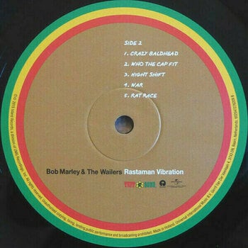 Vinylskiva Bob Marley & The Wailers - Rastaman Vibration (LP) - 7