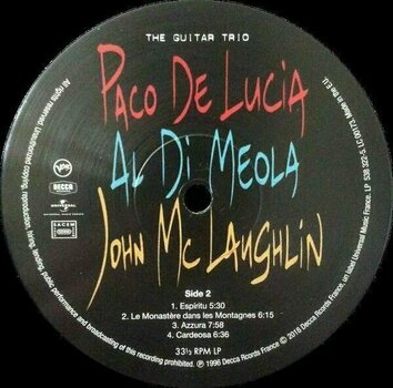 Disque vinyle Paco de Lucía - Guitar Trio (LP) - 5