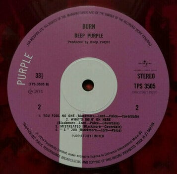 Hanglemez Deep Purple - Burn (Purple Coloured) (LP) - 5