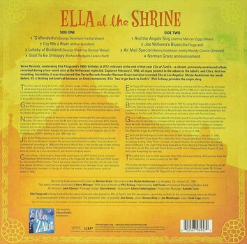 Disco de vinilo Ella Fitzgerald - Ella At The Shrine: Prelude (LP) - 2