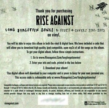 Vinylskiva Rise Against - Long Forgotten Songs (2 LP) - 6
