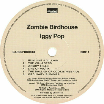 Vinyl Record Iggy Pop - Zombie Birdhouse (Coloured) (LP) - 3