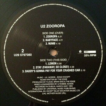 Disque vinyle U2 - Zooropa (2 LP) - 3