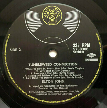 Vinyl Record Elton John - Tumbleweed Connection (LP) - 3