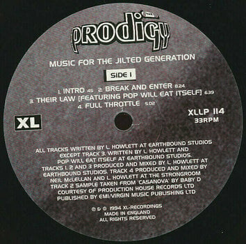 Disco de vinilo The Prodigy - Music For the Jilted Generation (Reissue) (2 LP) - 2