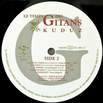 Грамофонна плоча Goran Bregovic - Le Temps Des Gitans (LP) - 4