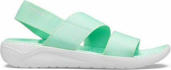 Womens Sailing Shoes Crocs Women's LiteRide Stretch Sandal Neo Mint/Almost White 34-35 - 3