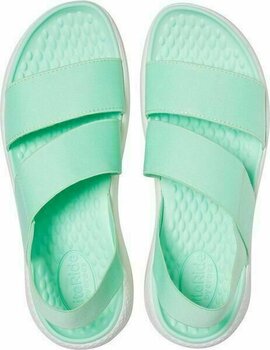 Womens Sailing Shoes Crocs Women's LiteRide Stretch Sandal Neo Mint/Almost White 34-35 - 4