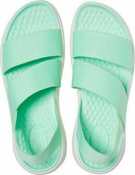 Womens Sailing Shoes Crocs Women's LiteRide Stretch Sandal Neo Mint/Almost White 38-39 - 4