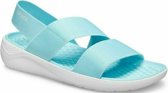Womens Sailing Shoes Crocs Women's LiteRide Stretch Sandal Ice Blue/Almost White 34-35 - 2