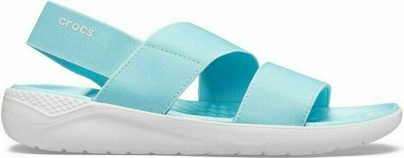 Womens Sailing Shoes Crocs Women's LiteRide Stretch Sandal Ice Blue/Almost White 37-38 - 3