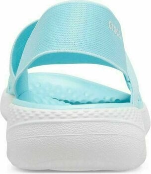 Womens Sailing Shoes Crocs Women's LiteRide Stretch Sandal Ice Blue/Almost White 39-40 - 5
