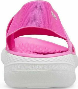 Womens Sailing Shoes Crocs Women's LiteRide Stretch Sandal Electric Pink/Almost White 36-37 - 5