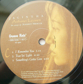 Vinylskiva Jacintha Autumn Leaves - The Songs Of Johnny Mercer (2 LP) - 8