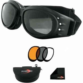 Motorcycle Glasses Bobster Cruiser II Adventure Matte Black/Amber/Clear/Smoke Motorcycle Glasses - 2