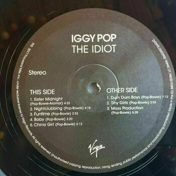 Vinyl Record Iggy Pop - The Idiot (LP) - 3
