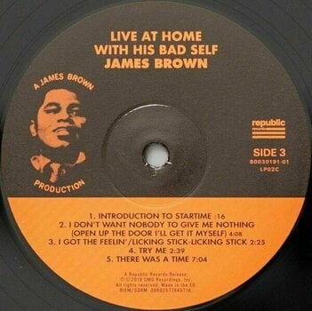 Disco de vinilo James Brown - Live At Home With His Bad Self (2 LP) - 7