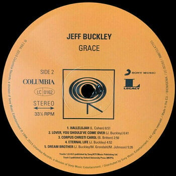 Disque vinyle Jeff Buckley - Grace (LP) - 3