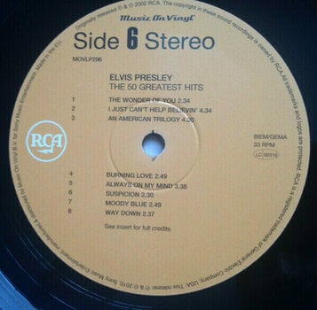 Disque vinyle Elvis Presley - 50 Greatest Hits (3 LP) - 7