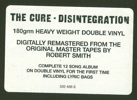 Vinyl Record The Cure Disintegration (2 LP) - 13