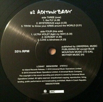 Disque vinyle U2 - Achtung Baby (2 LP) - 5