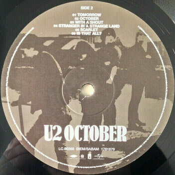 Vinyl Record U2 - October (Remastered) (LP) - 3
