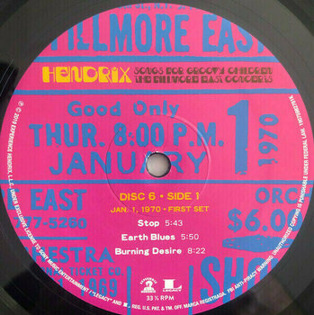 Vinyl Record Jimi Hendrix - Songs For Groovy Children: The Fillmore East Concerts (Box Set) (8 LP) - 39