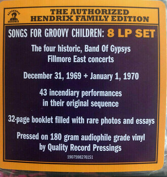 Vinyl Record Jimi Hendrix - Songs For Groovy Children: The Fillmore East Concerts (Box Set) (8 LP) - 57