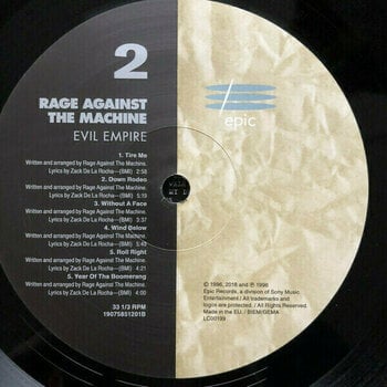 Vinyl Record Rage Against The Machine Evil Empire (LP) - 6