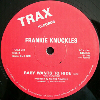 Vinyl Record Frankie Knuckles - Baby Wants To Ride / Your Love (LP) - 5