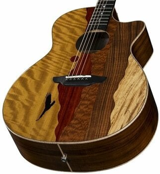 Guitare Jumbo acoustique-électrique Luna Vista Eagle Tropical Wood Eagle motif on exotic marquetry - 2