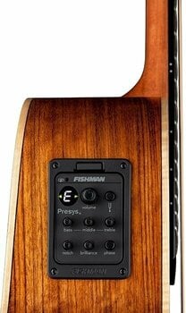 Jumbo elektro-akoestische gitaar Luna Vista Bear Tropical Wood Bear motif on exotic marquetry - 5