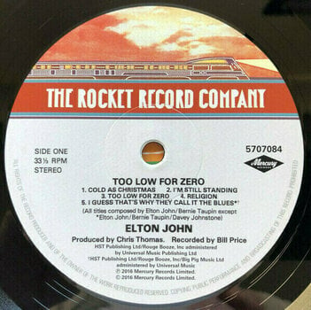 LP Elton John - Too Low For Zero (LP) - 2