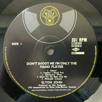 Vinyl Record Elton John - Don't Shoot Me I'm Only The Piano Player (LP) - 5