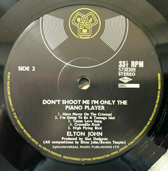 Vinyl Record Elton John - Don't Shoot Me I'm Only The Piano Player (LP) - 6