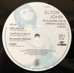 Vinyl Record Elton John - Live In Australia With The (2 LP) - 4