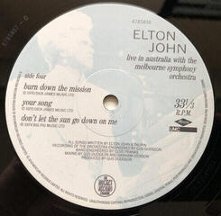 Vinyl Record Elton John - Live In Australia With The (2 LP) - 7