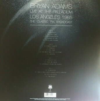 Vinyl Record Bryan Adams - At The La Palladium, 1985 (2 LP) - 7