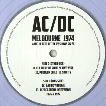 Disco de vinil AC/DC - Melbourne 1974 & The TV Collection (2 LP) - 9